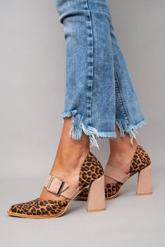 Ilana™ | Tacones de bloque con estampado de leopardo audaz