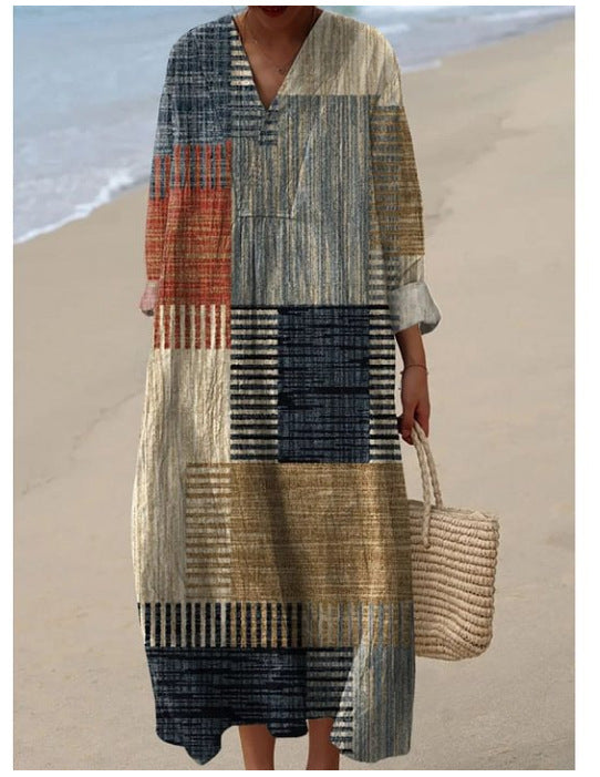 Dalia Atelier - Vestido cuello redondo con estampado