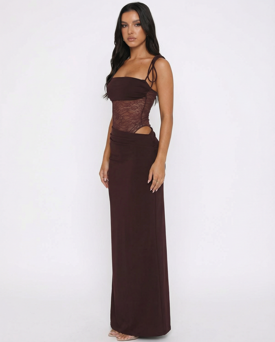 Camila™ | Vestido Maxi con Paneles de Encaje