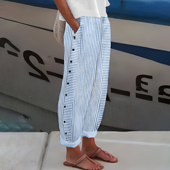 Dagny | Pantalones de verano a rayas elegantes