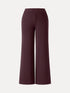 Lyocell Wool Mid Rise Wide Leg Pull-on Pants with Pockets Petite Ruby Berry
