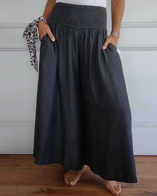 Jasper | Pantalones de tiro alto con smock