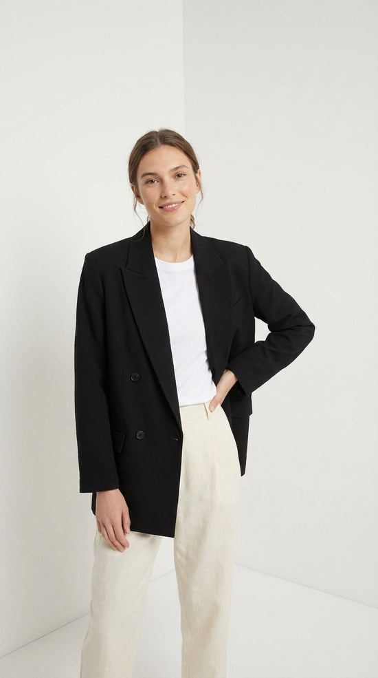 Blazer Oversize de Doble Botonadura – Corte Atelier
