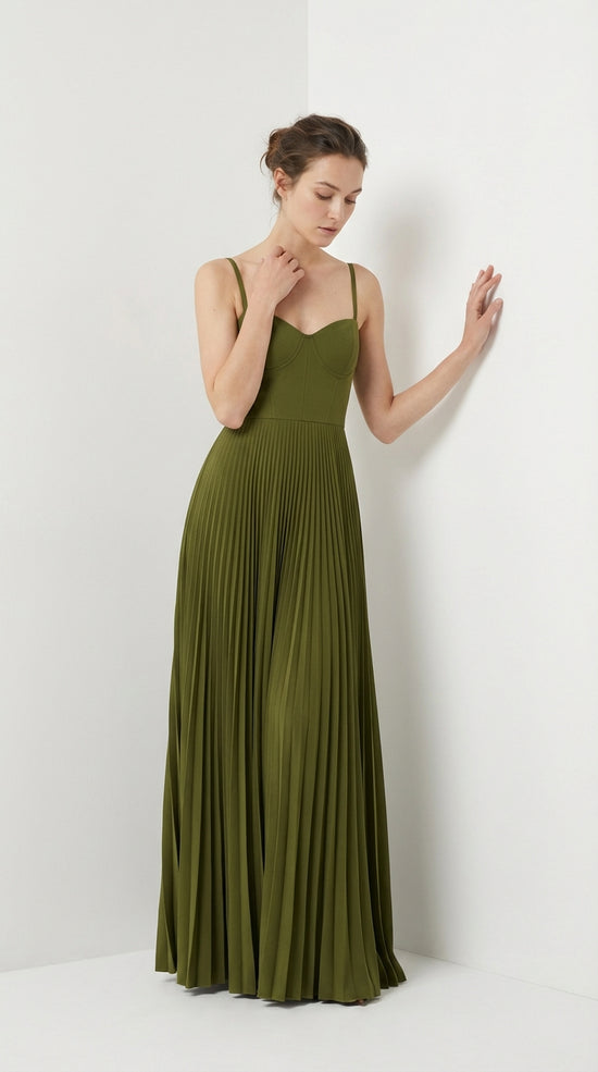 TAMARA | Vestido midi con corsé.