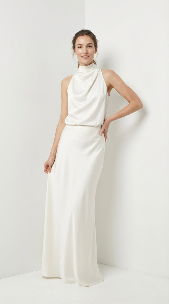 MARIANA | Vestido con escote americano.