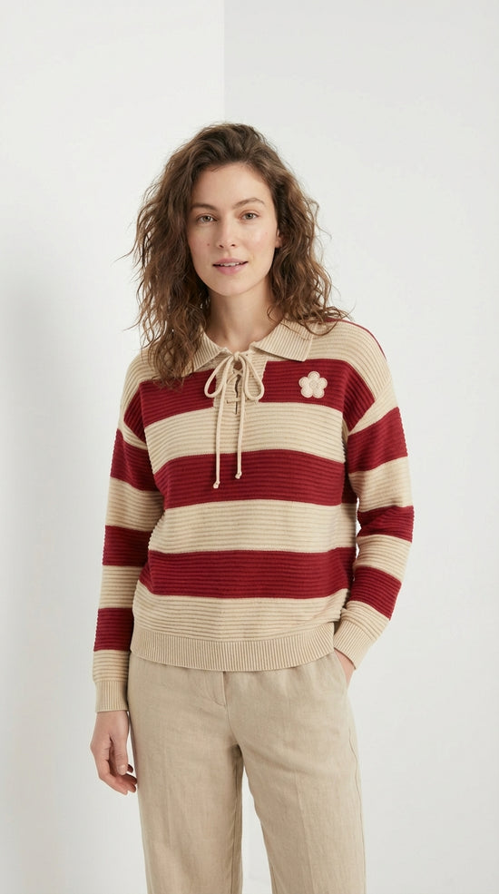 Tabea | Elegante suéter otoñal con detalle de nudo