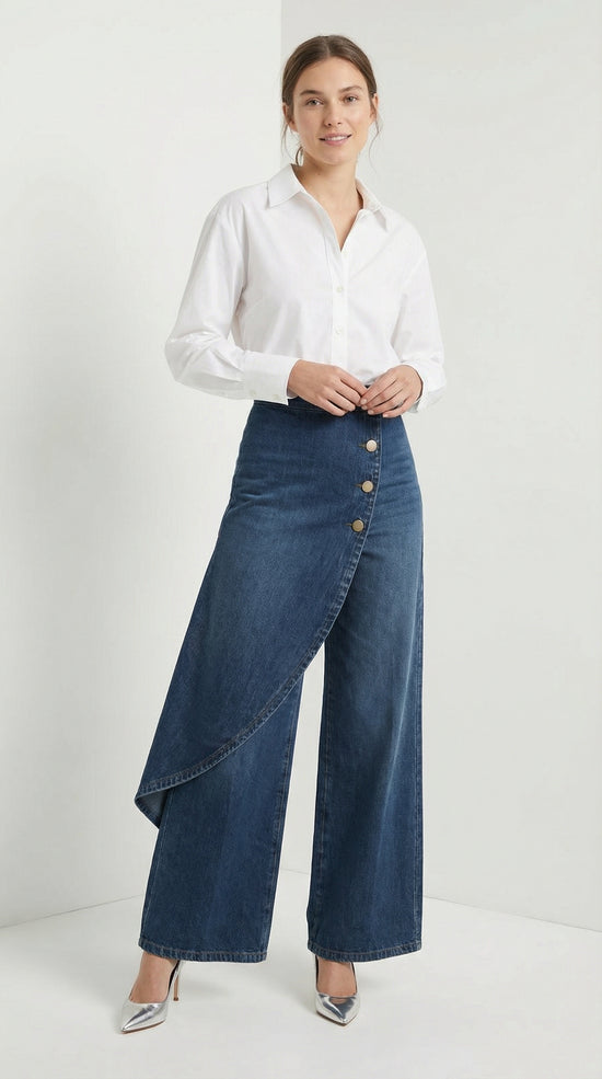 Martina™ | Jeans de Talle Alto con Pierna Ancha y Corte Relajado en Diseño Elegante