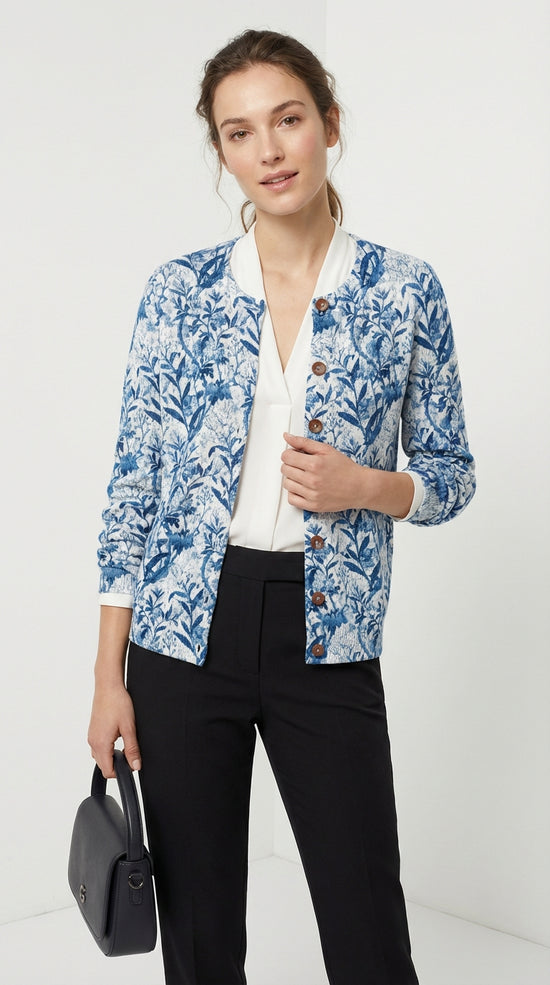 MARY | Cárdigan de Punto con Estampado Floral